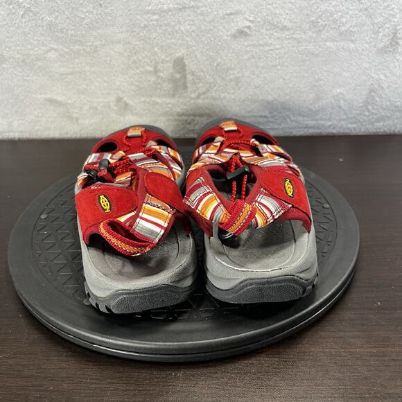 Keen Venice H2 Women's Size 6 Red/Orange Stripes Waterproof Hiking Sandals Good - Picture 4 of 11